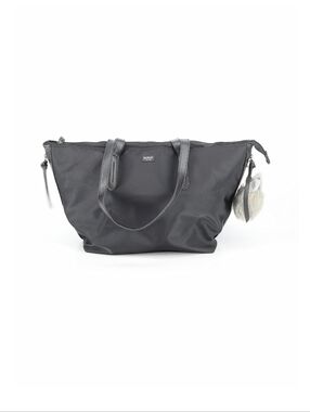 Botkier Black Tote Bag with Faux Fur Charm - Unknown Brand